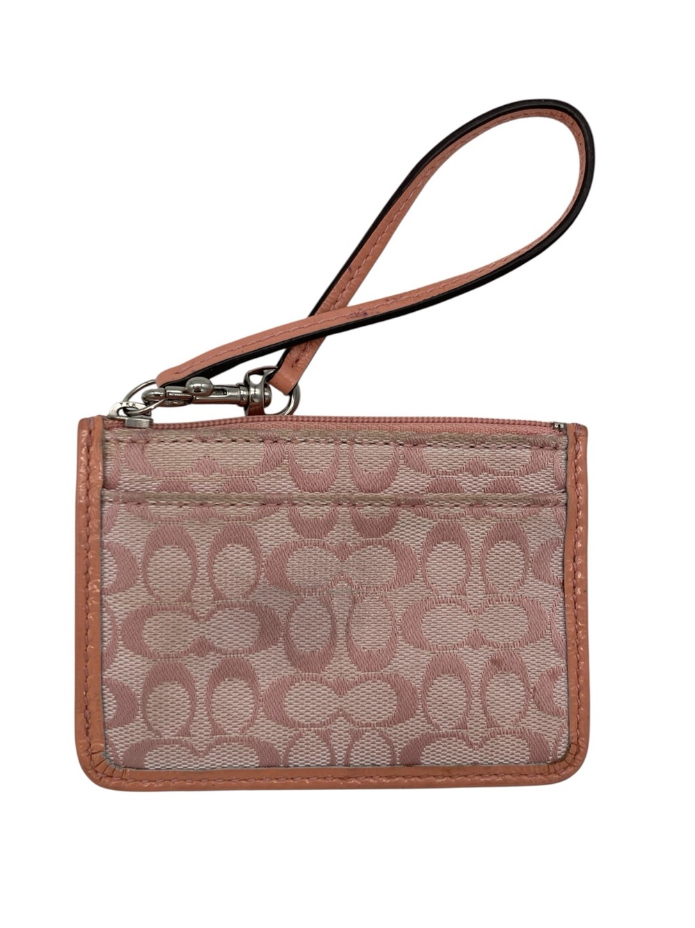Coach Pink Peony Signature C Mini Skinny ID Case